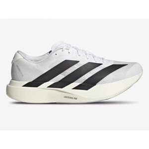 adidas adiZero Evo SL Men’s White Running Shoe with Black Three-Stripes